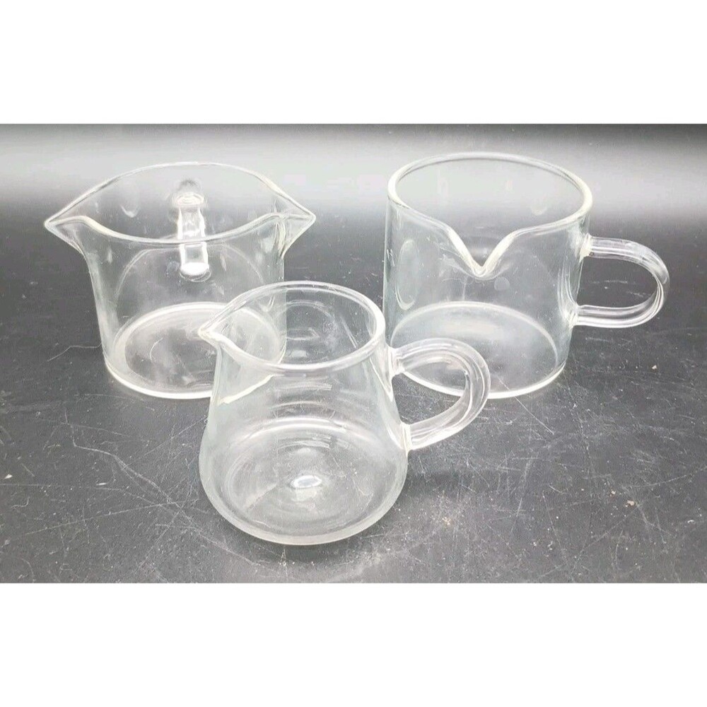 Glass Creamer Pitchers Spout Double Spout Espresso Fancy Coffee